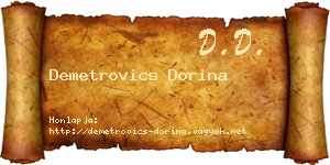 Demetrovics Dorina névjegykártya